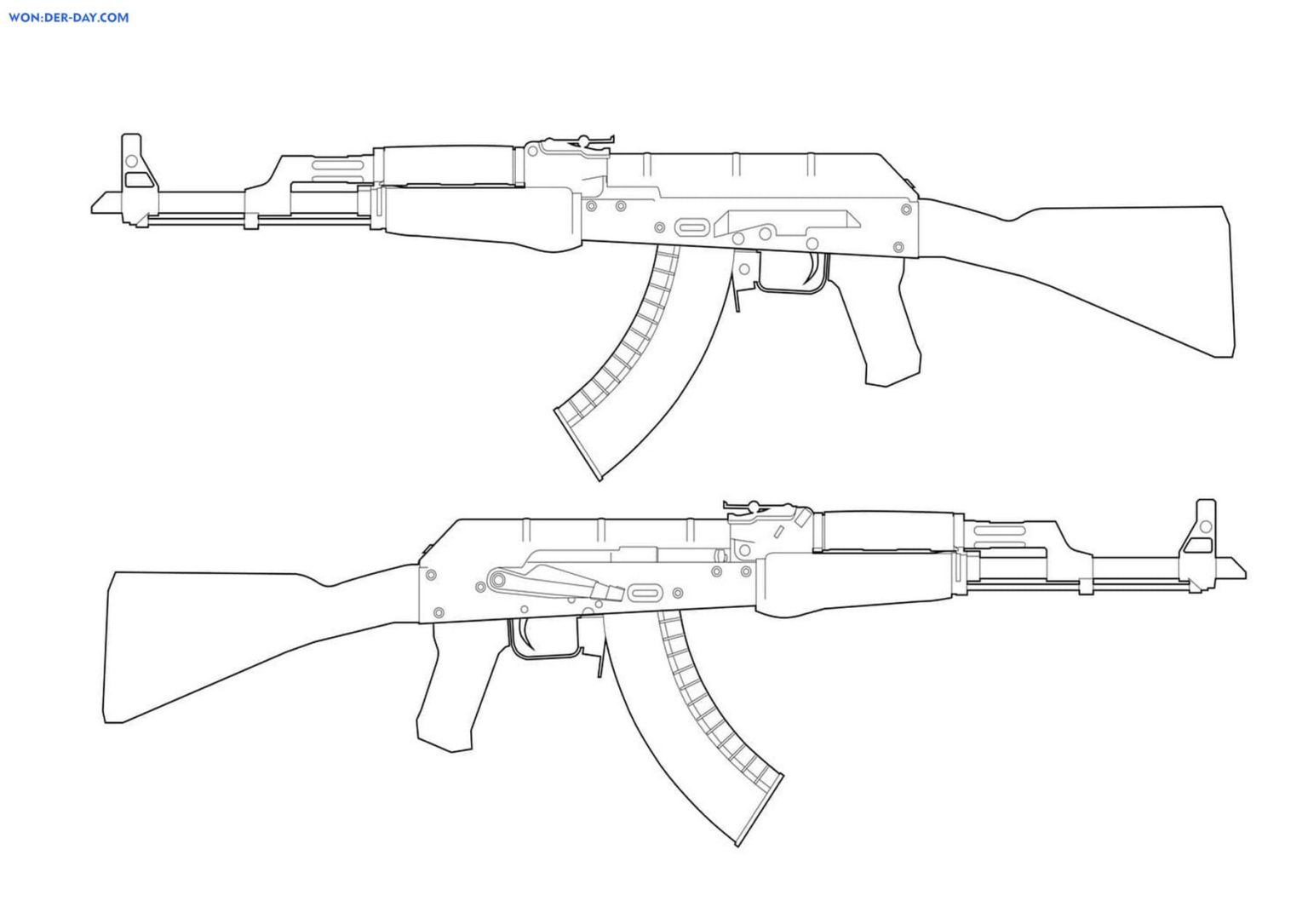 Ак 47 чертеж с размерами