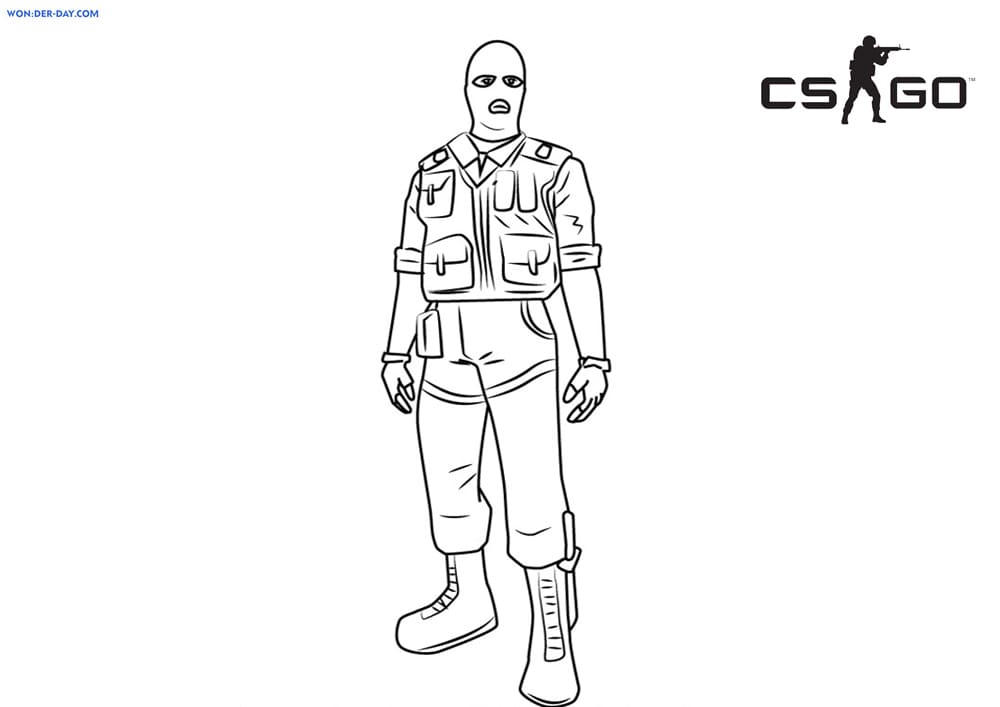 Dibujos de CS GO para colorear y pintar
