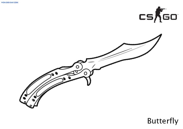 Нож бабочка картинки для срисовки