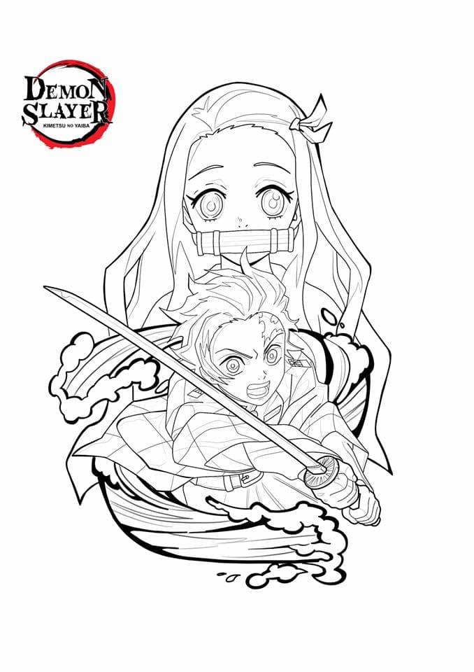 Demon Slayer coloring pages . Printable coloring pages