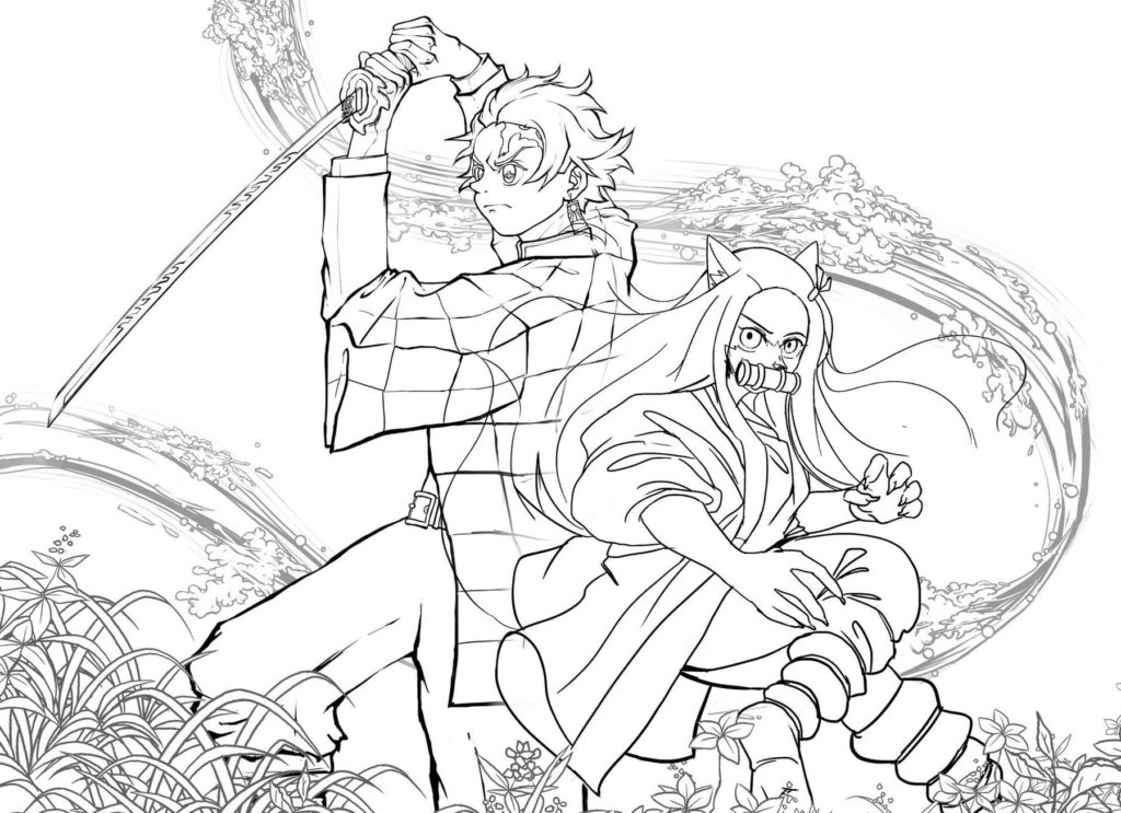 Dibujos de Demon Slayer: Kimetsu no Yaiba para colorear