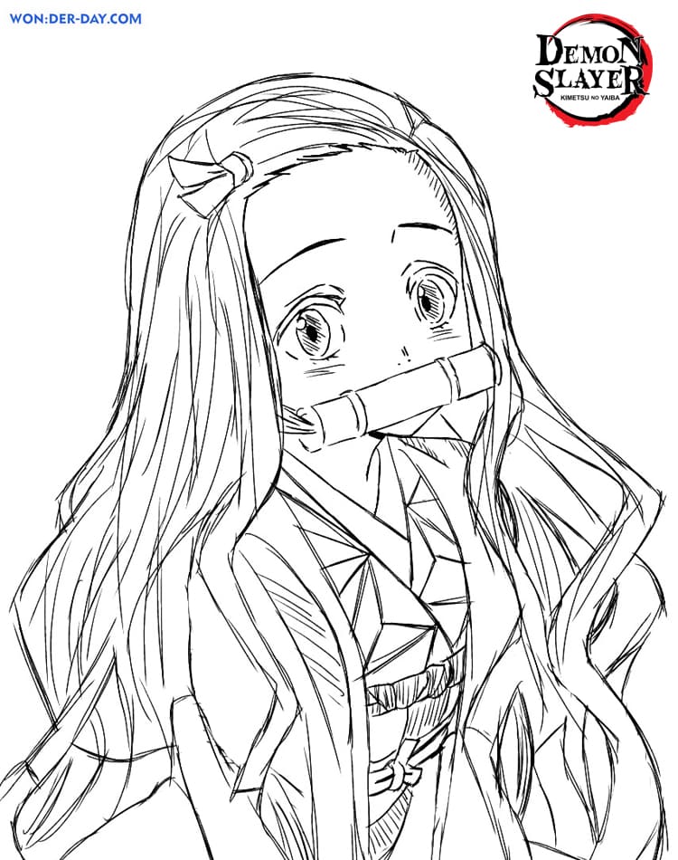 Desenhos de Nezuko 5 para Colorir e Imprimir 