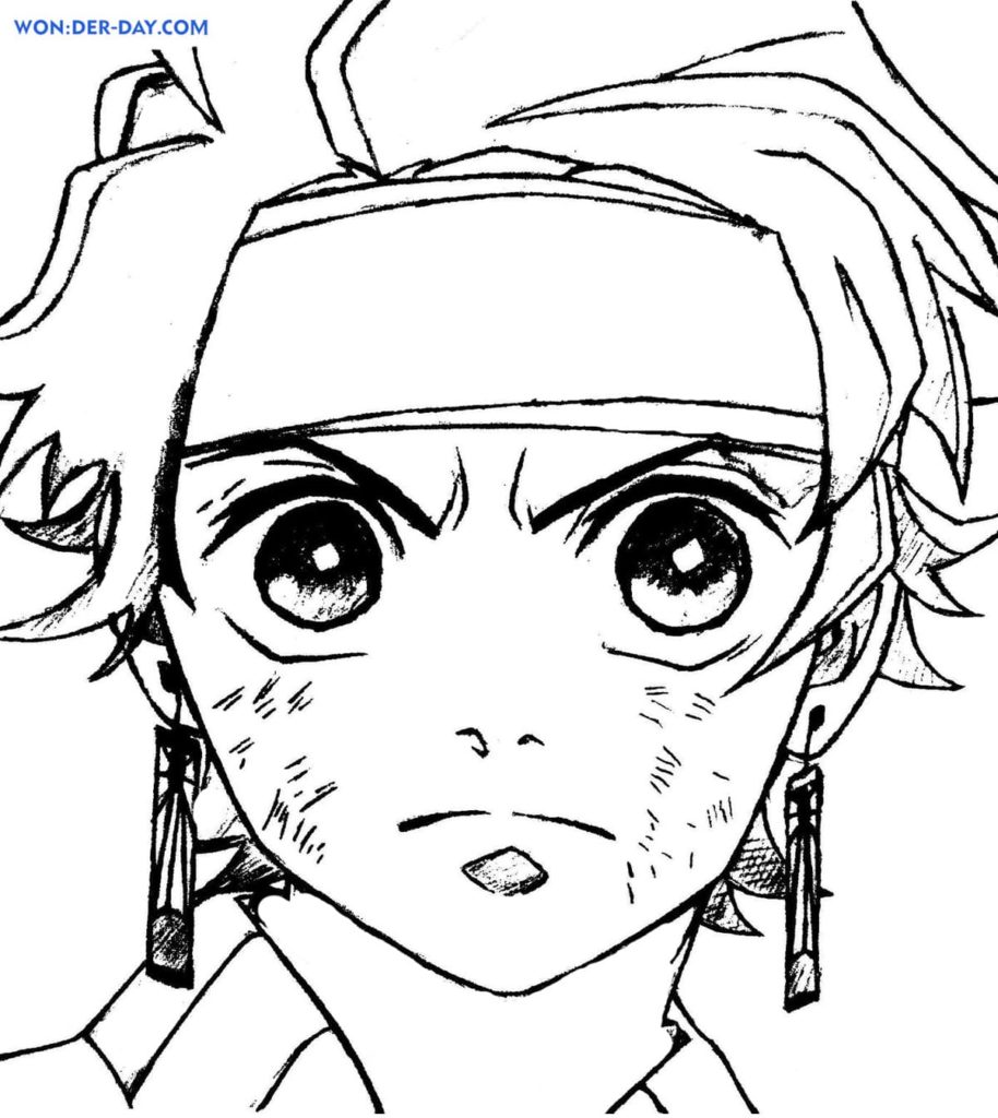 Coloriage Demon Slayer Kimetsu no Yaiba sur Wonderday.com