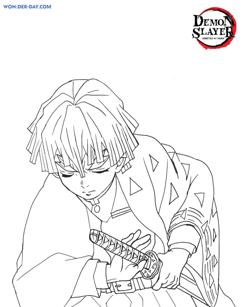 Desenhos para colorir Demon Slayer  WONDER DAY — Desenhos para colorir  para crianças e adultos