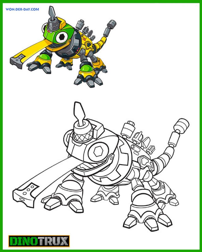 Desenhos de Dinotrux para colorir. Imprimir para crianças