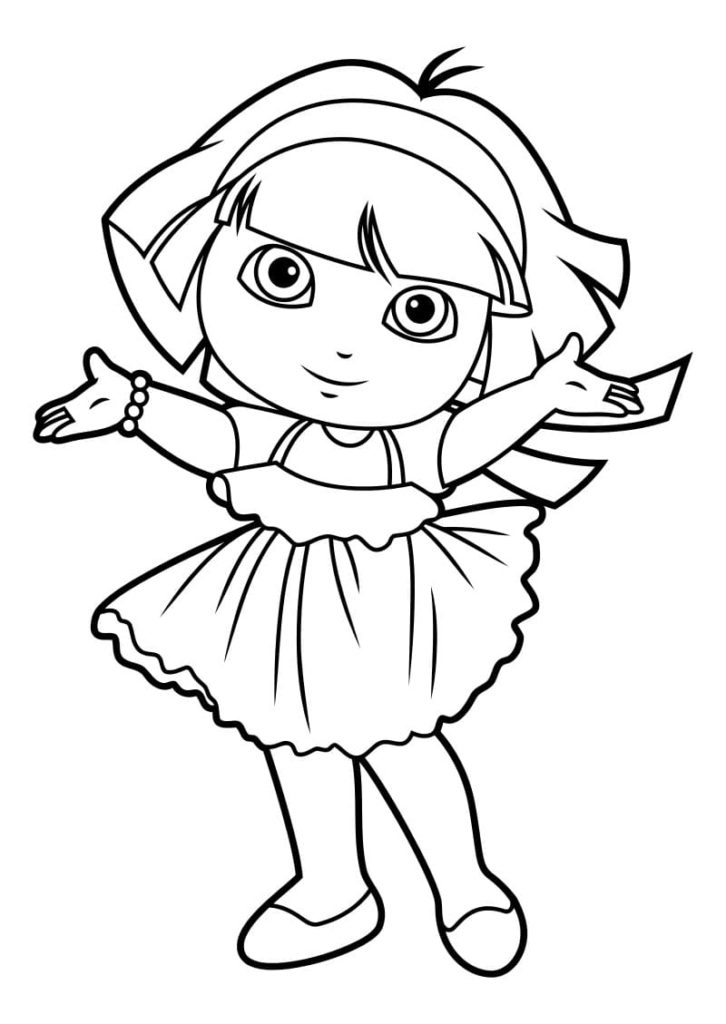Dora the Explorer coloring pages - Download and Print for Free