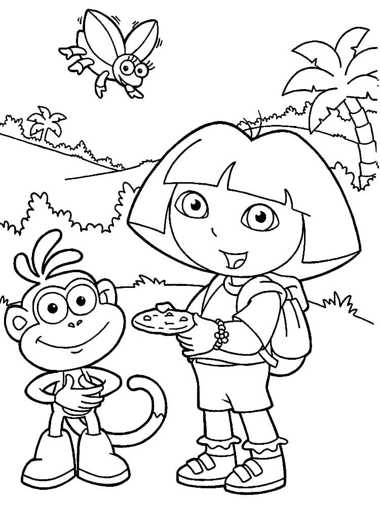 Dora the Explorer coloring pages