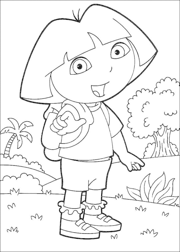 Coloriage Dora l'Exploratrice