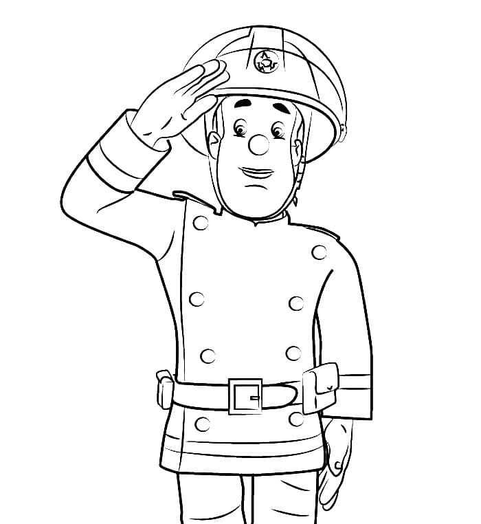 Disegni di Sam il pompiere da colorare