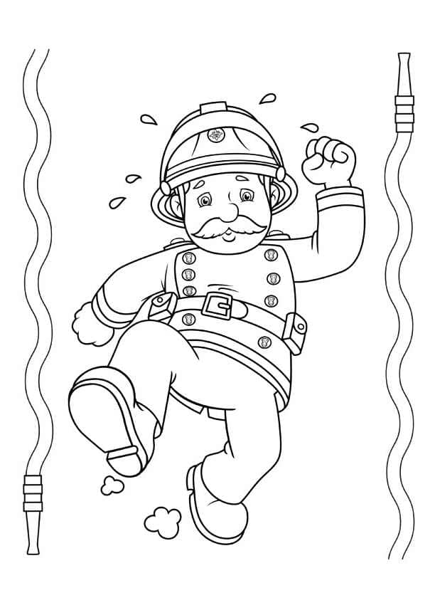 Раскраски Пожарный Сэм. Распечатать для детей