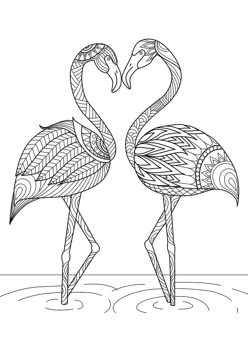 Flamingo coloring pages - 100 Printable coloring pages