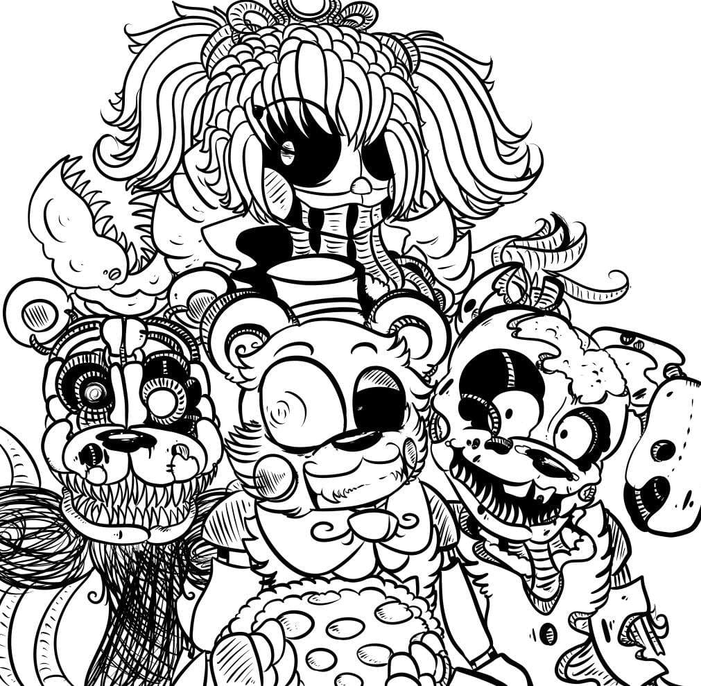 Mangle FNAF Coloring Page for Kids - Free Five Nights at Freddy's Printable  Coloring Pages Online for…