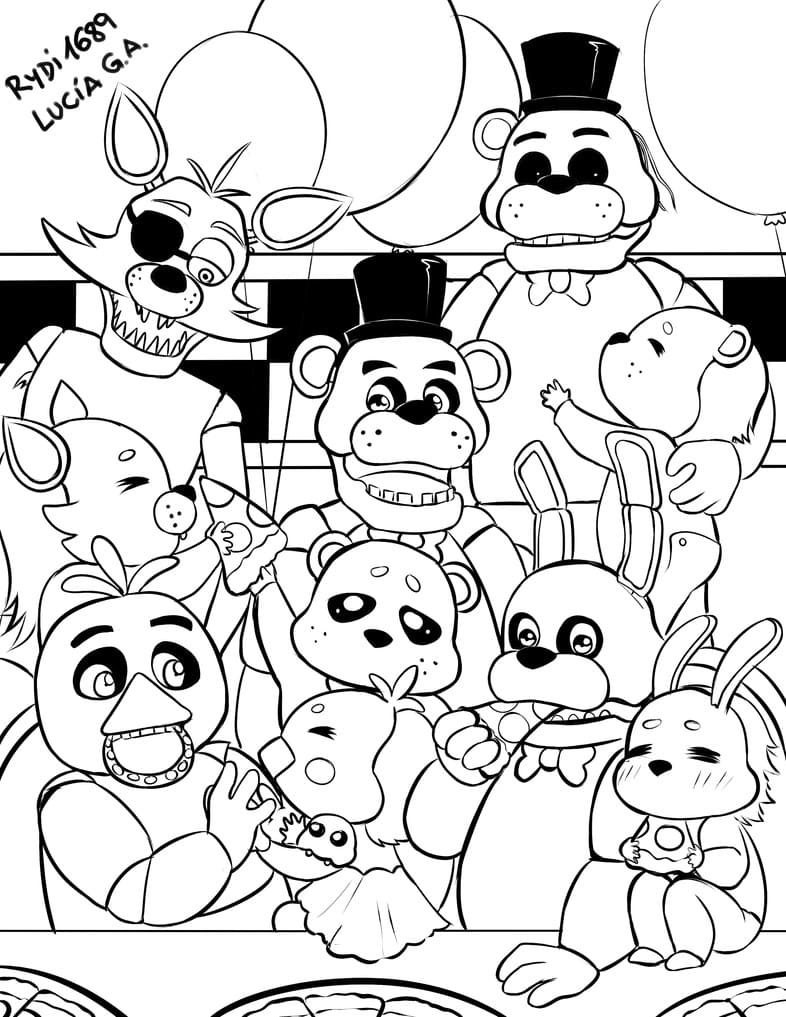 Five Nights at Freddy's coloring pages Print for free (120 Images)