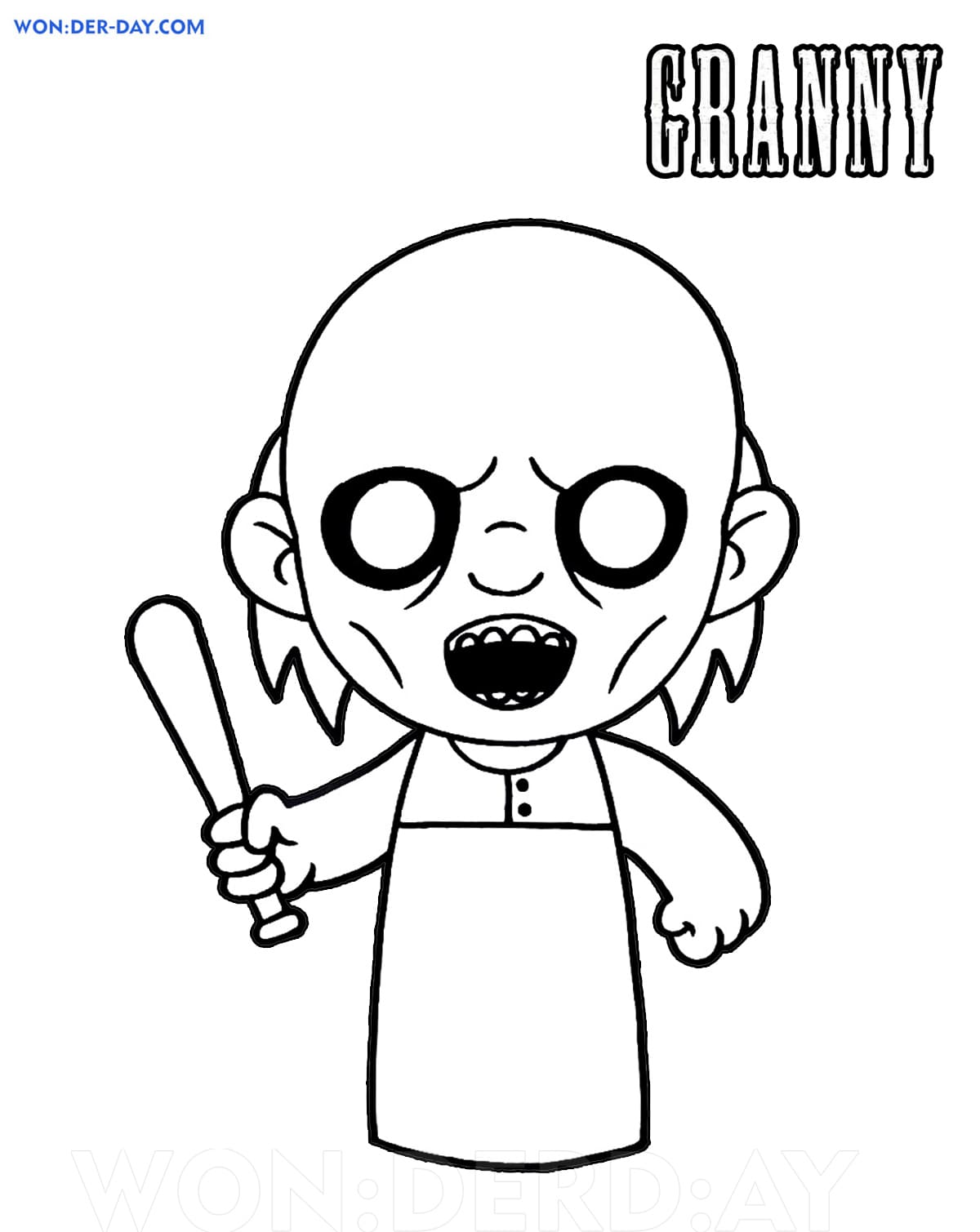 Granny Horror Game Coloring Pages | WONDER DAY — Coloring pages for  children and adults