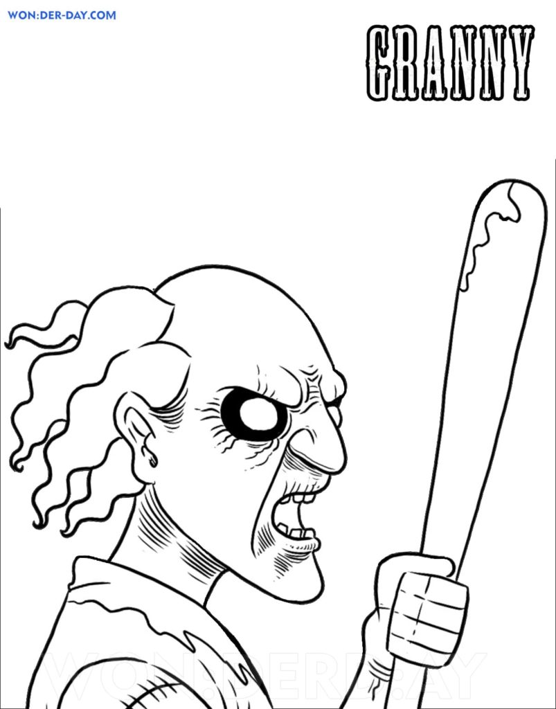 Granny Horror Game Coloring Pages