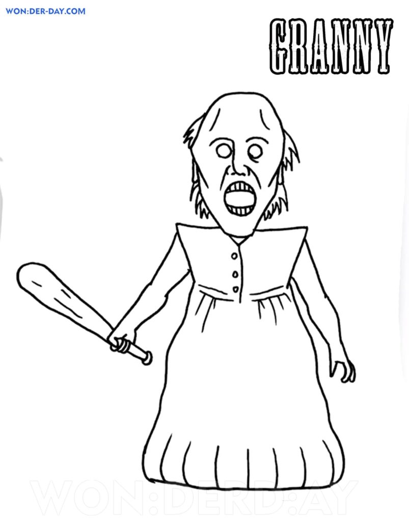 Granny Horror Game Coloring Pages