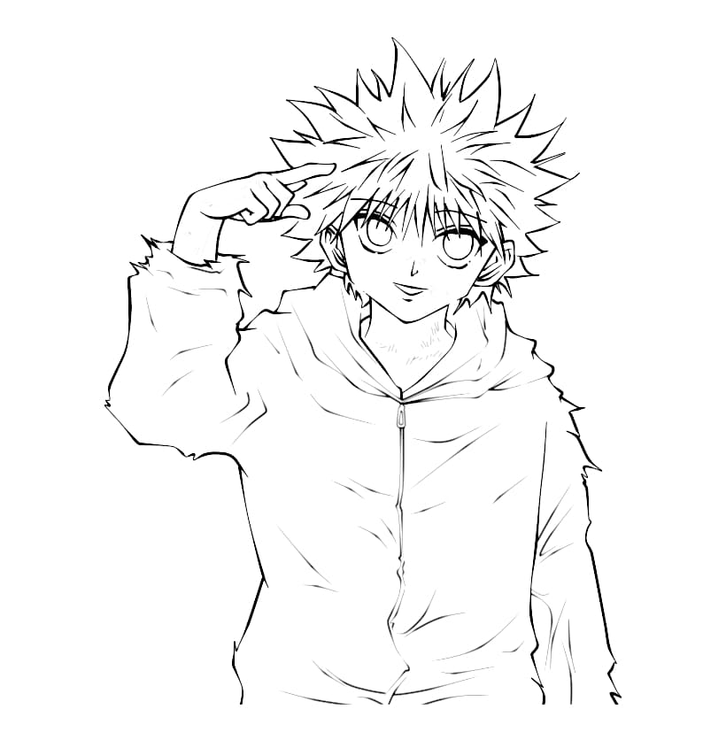 Coloring pages Hunter x Hunter. Print in A4 format