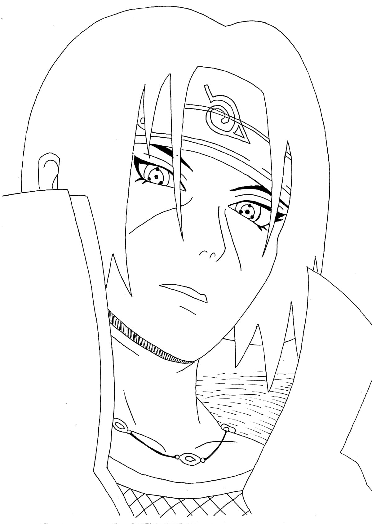 Olhos do Itachi Naruto e Sasuke para colorir e pintar - Imprimir