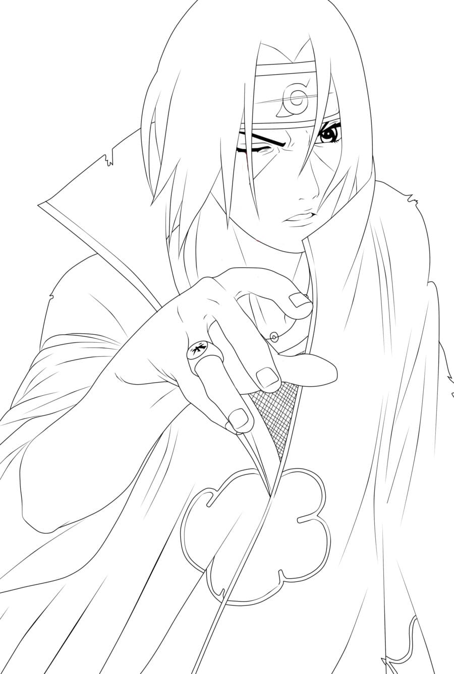 Coloriage Itachi Uchiha . Coloriage gratuit à imprimer