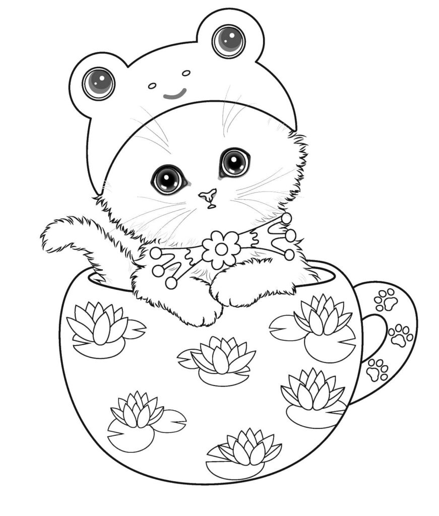 Coloriage Chaton  Skolka skubin