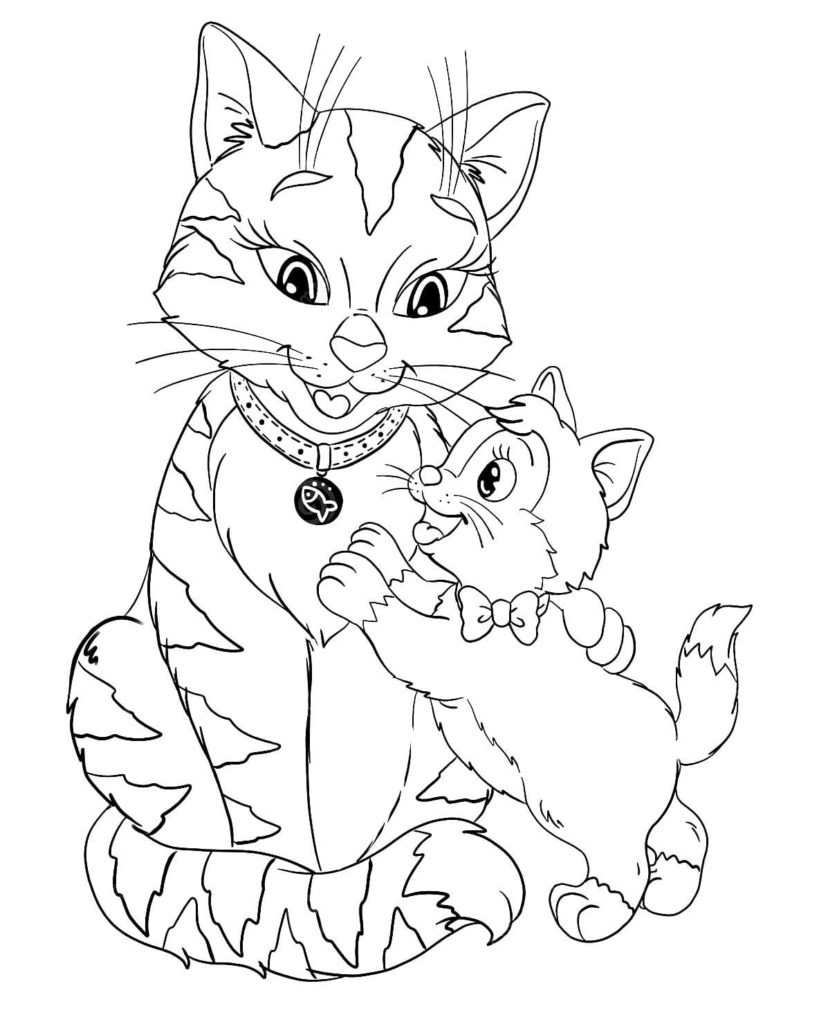Dibujos de Gatito para Colorear e Imprimir