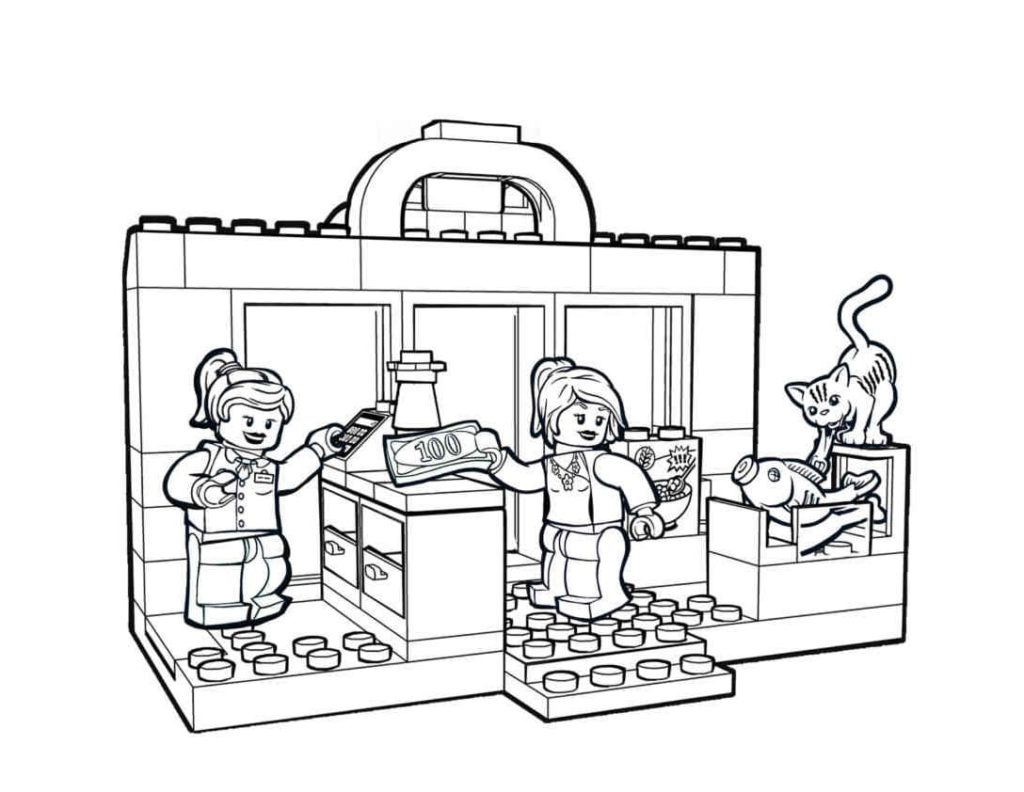 Ausmalbilder Lego City. Kostenlos drucken