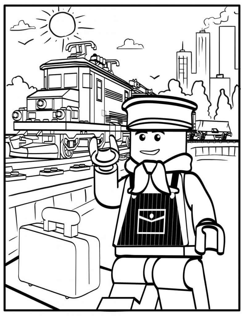 Desenhos de Lego City para colorir