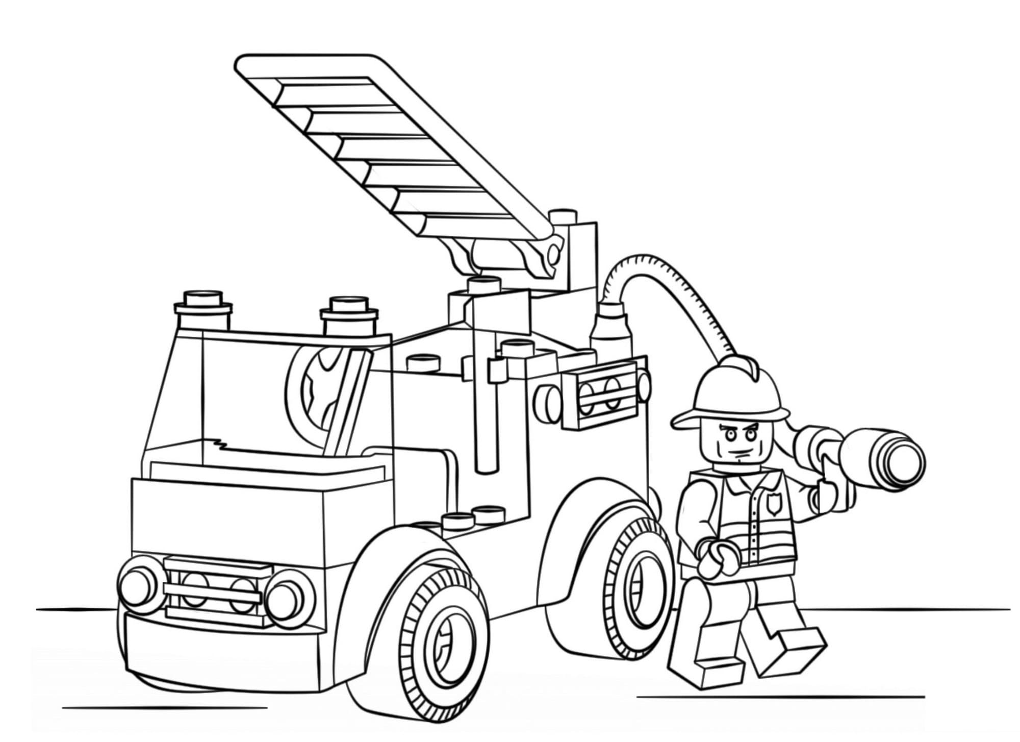 Desenho de Lego Motocicleta da Polícia para colorir