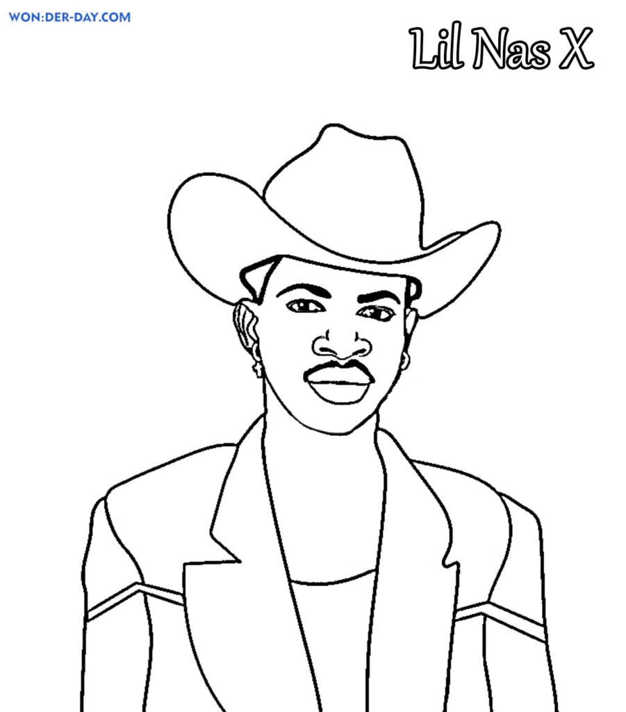 Desenhos de Lil Nas X para Imprimir e Colorir