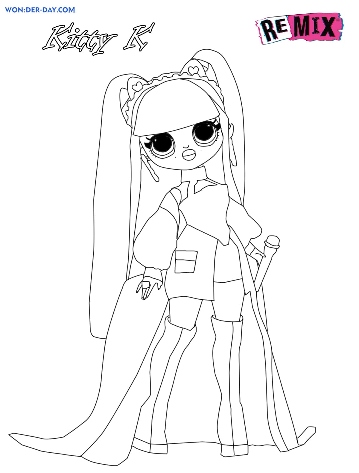 Desenho LOL OMG Lady Diva para colorir