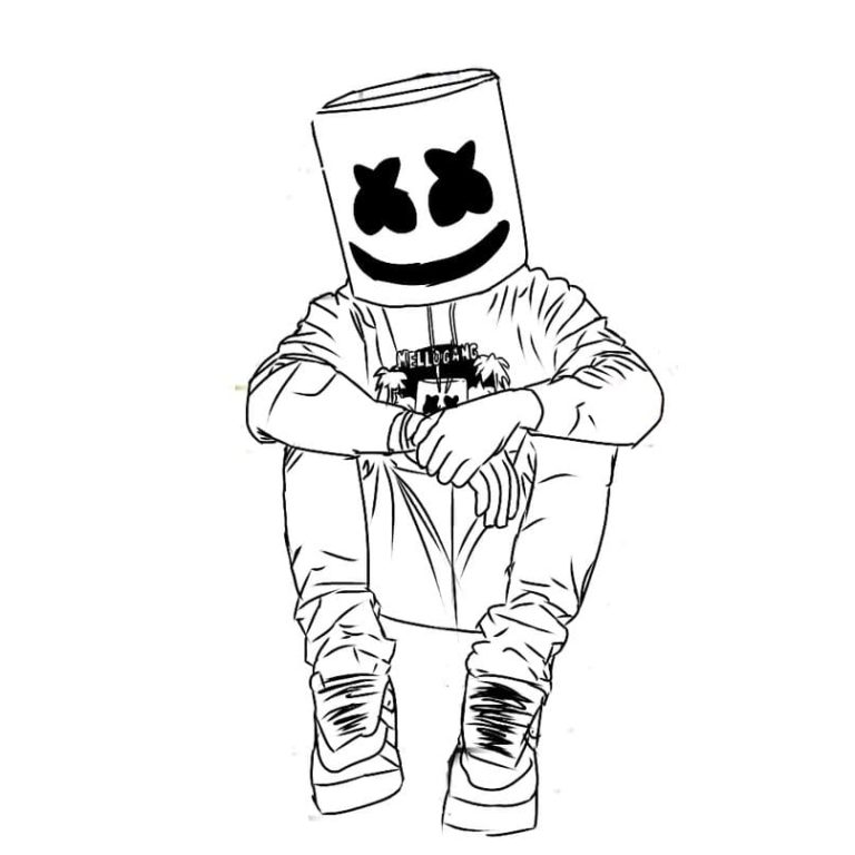 Marshmello Dj Coloring Pages Coloring Pages