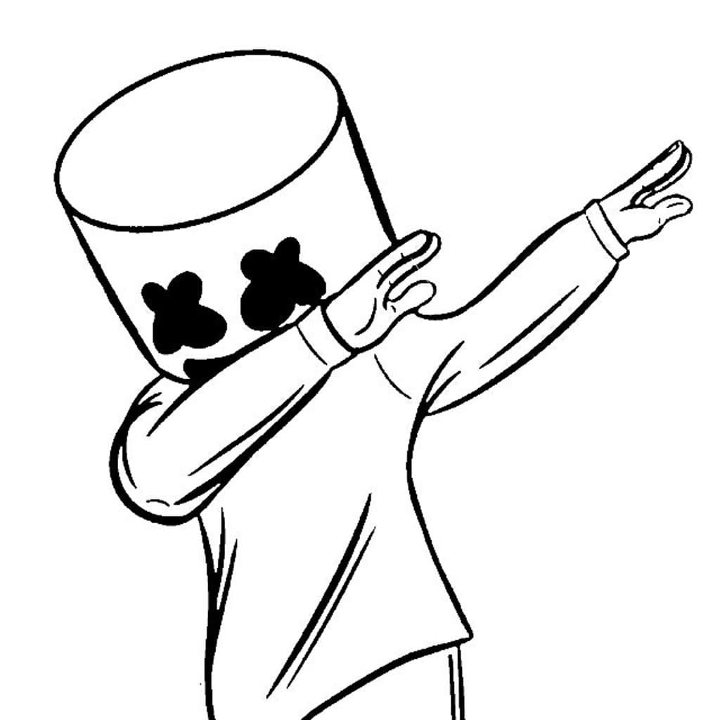 Marshmello Fortnite Coloring Pages Print For Free Wonder Day