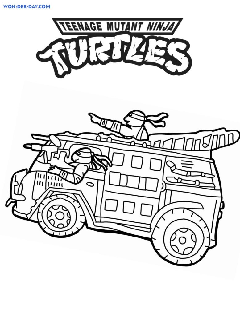 Prelude hoste Tæt Teenage Mutant Ninja Turtles coloring pages — Wonder-day.com