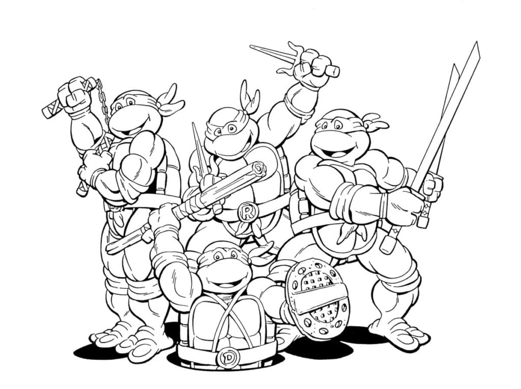 Ausmalbilder Ninja Turtles Ausmalbilder