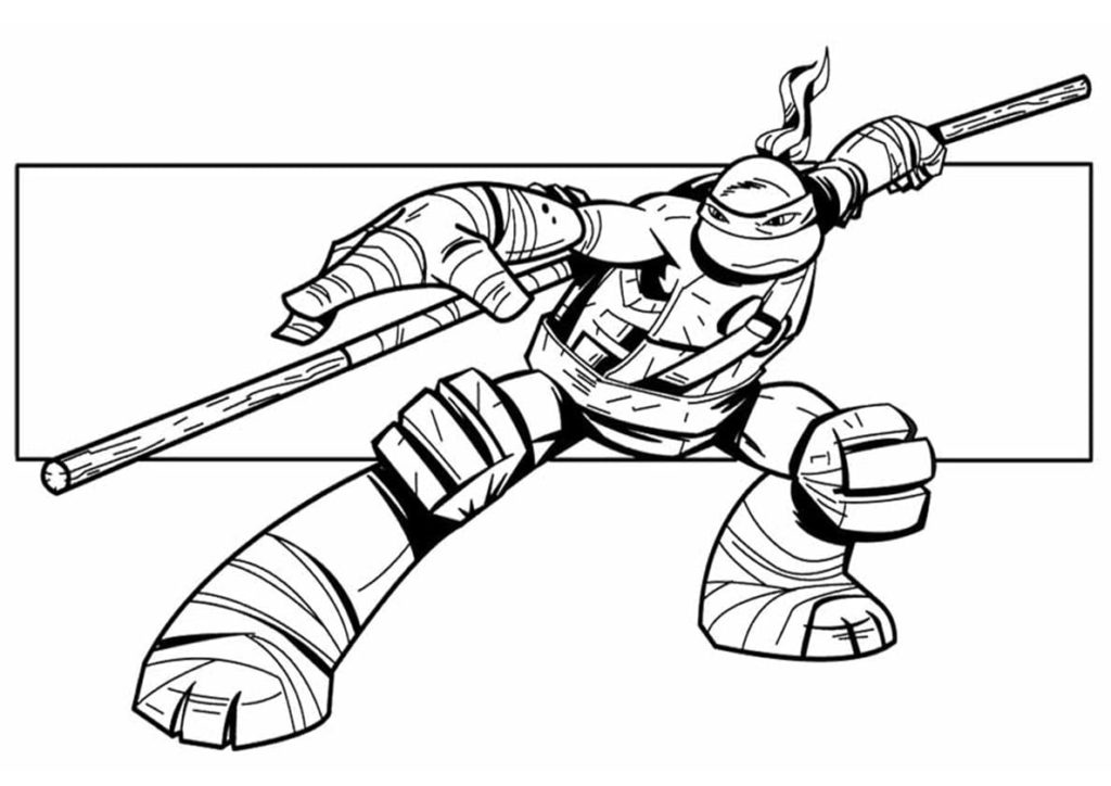 Desenho Para Colorir ninja - Imagens Grátis Para Imprimir - img 10749