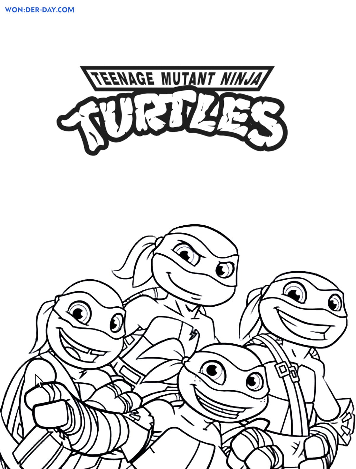 Teenage Mutant Ninja Turtles coloring pages — Wonder-day.com