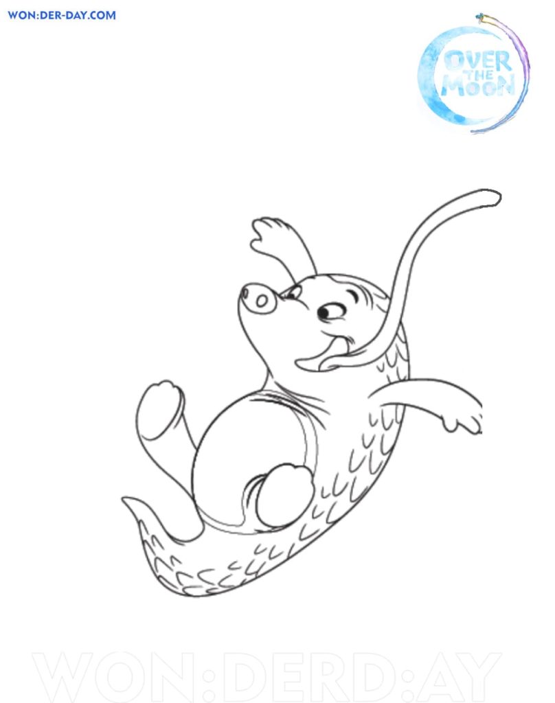 Over the Moon Coloring pages. Printable Coloring pages