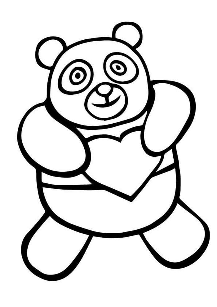 Desenhos de Pandas para imprimir e colorir