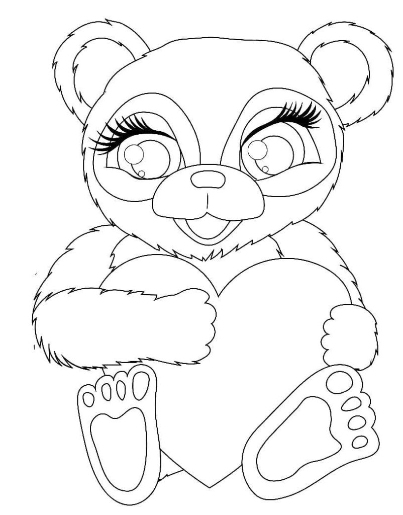 40 Desenhos de Urso Panda kawaii para Colorir (Lindos e Fofos)