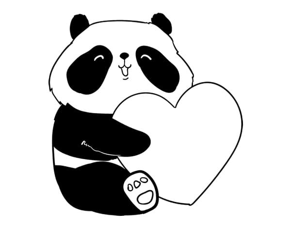 Panda unicórnio para colorir - Imprimir Desenhos