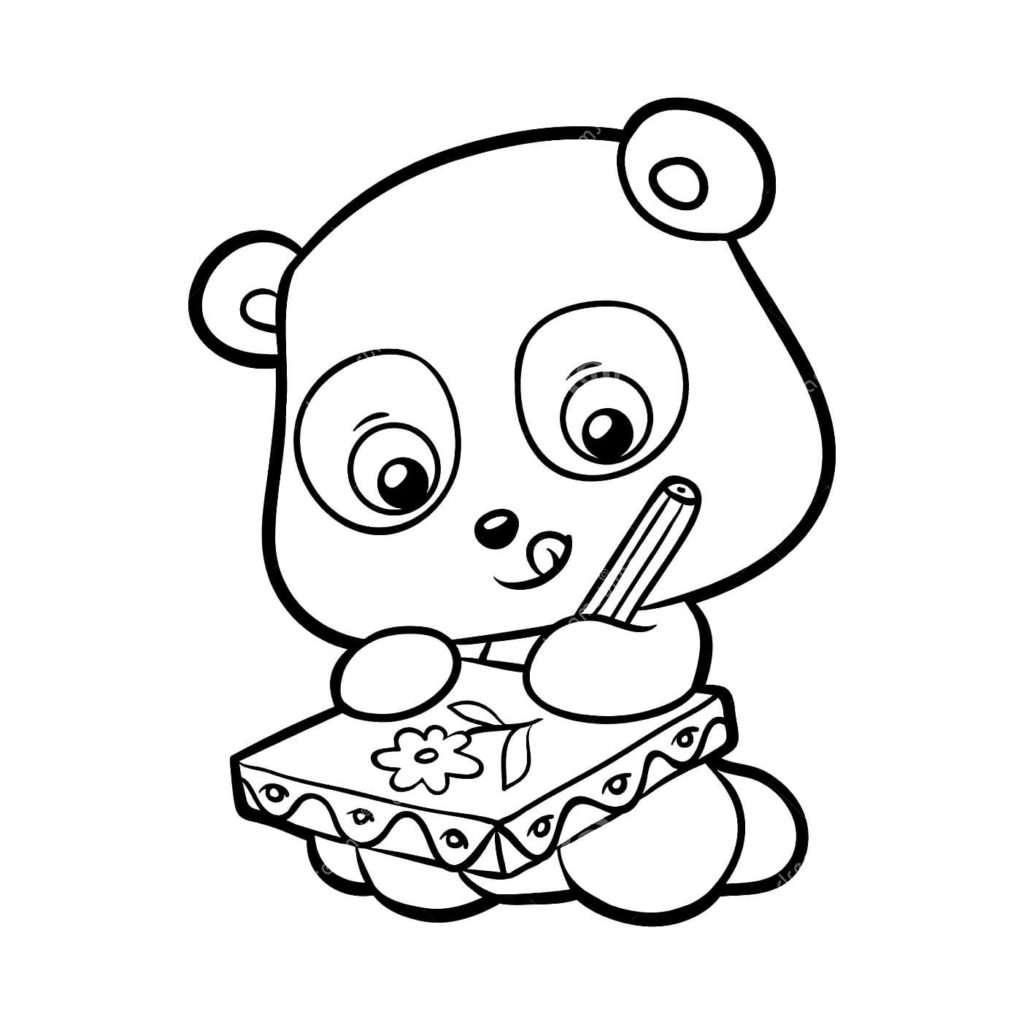 desenhos para colorir panda da luluca