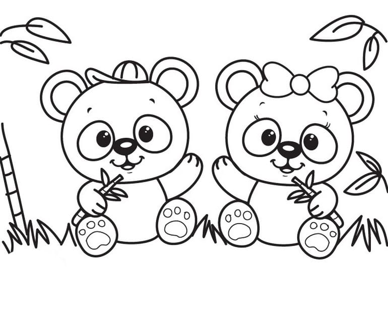 Desenhos de Pandas para Colorir - Colorir.com