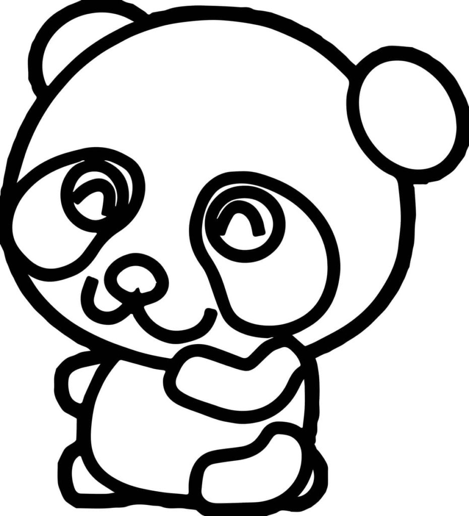 Coloriage Panda. Imprimer pour enfants