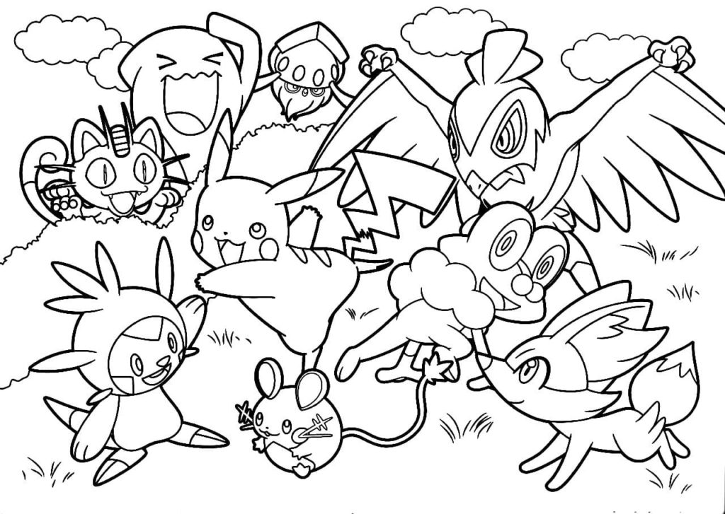 Pokemon - Para Colorir  Pokemon para colorir, Desenhos para