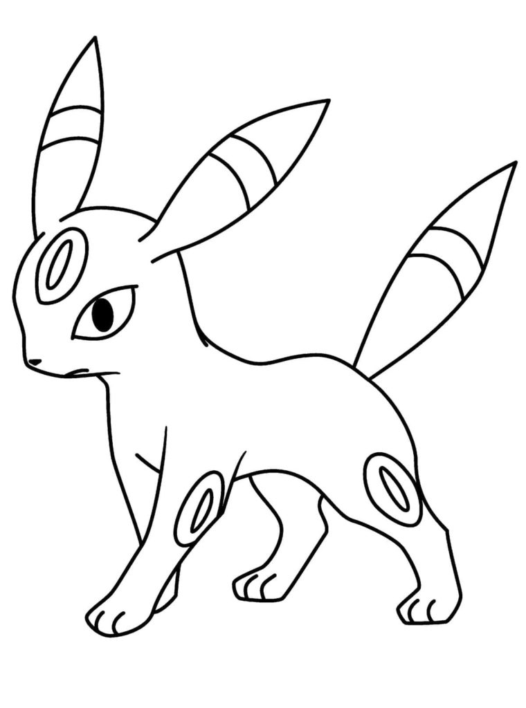 Desenho do pokémon Eevee para colorir – Se divertindo com crianças