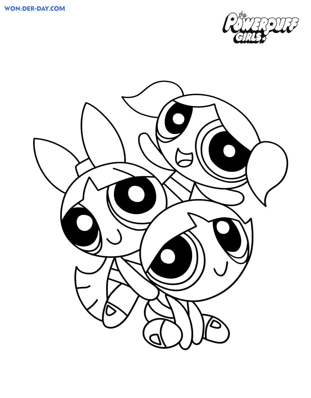Powerpuff Girls Coloring Pages — WONDER-DAY.COM