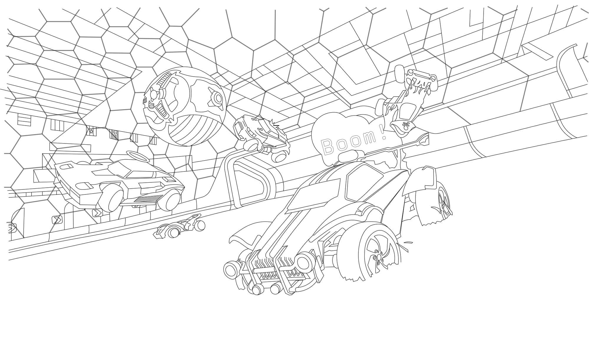 Coloriage Rocket League sur Wonder-day.com