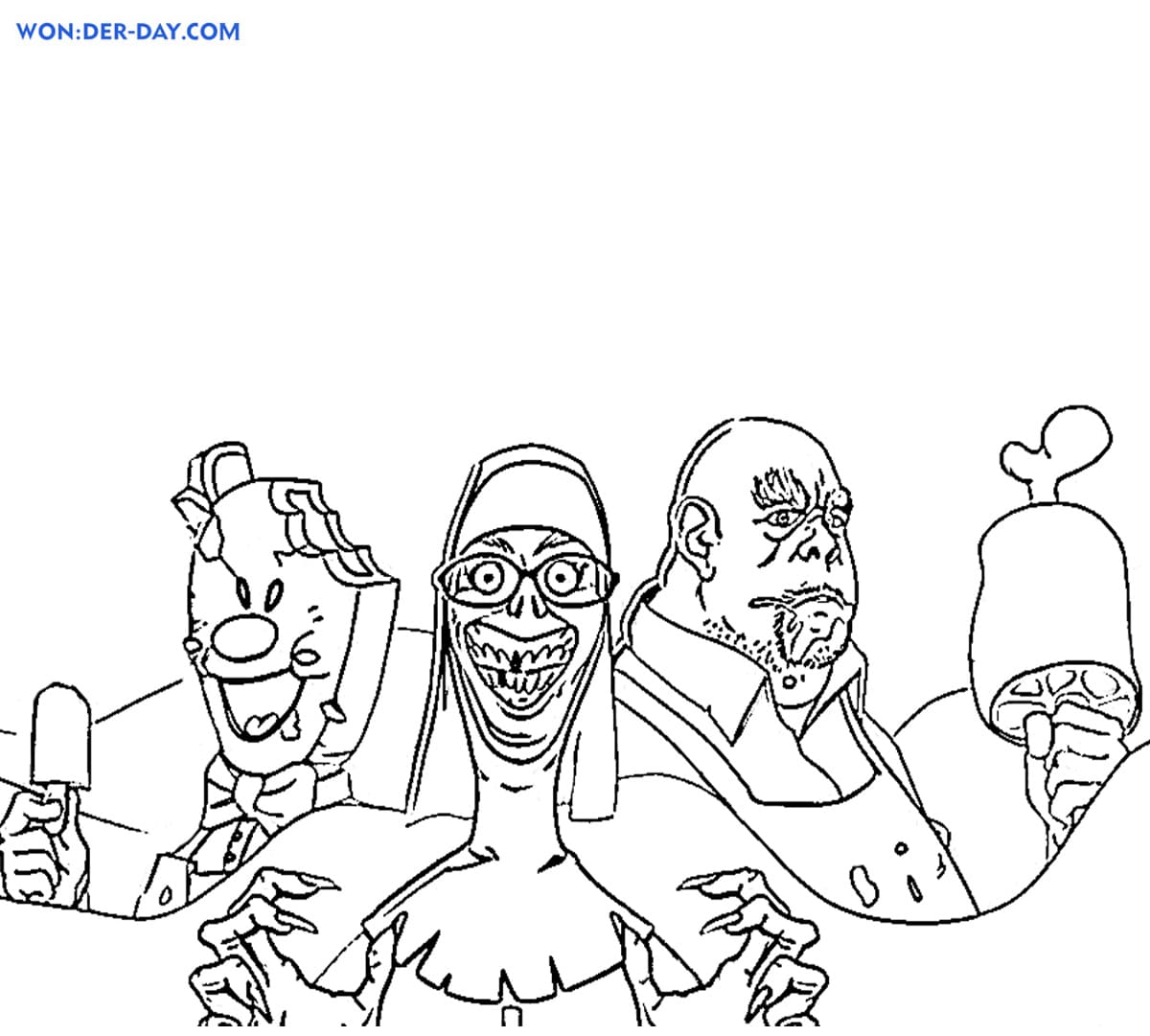 Rod Ice Scream Coloring Pages Free Printable Coloring Pages - ice scream 3 roblox