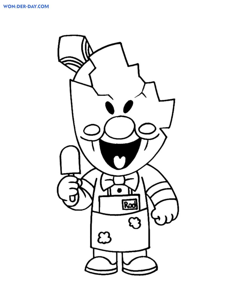 Rod Ice Scream coloring pages