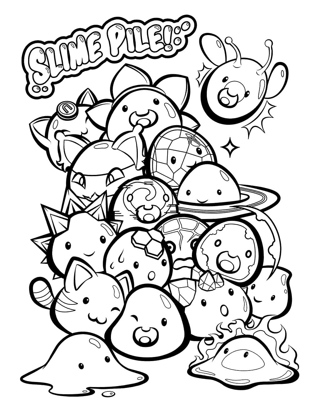 Slime Coloring pages . Print for kids WONDER DAY — Coloring pages for